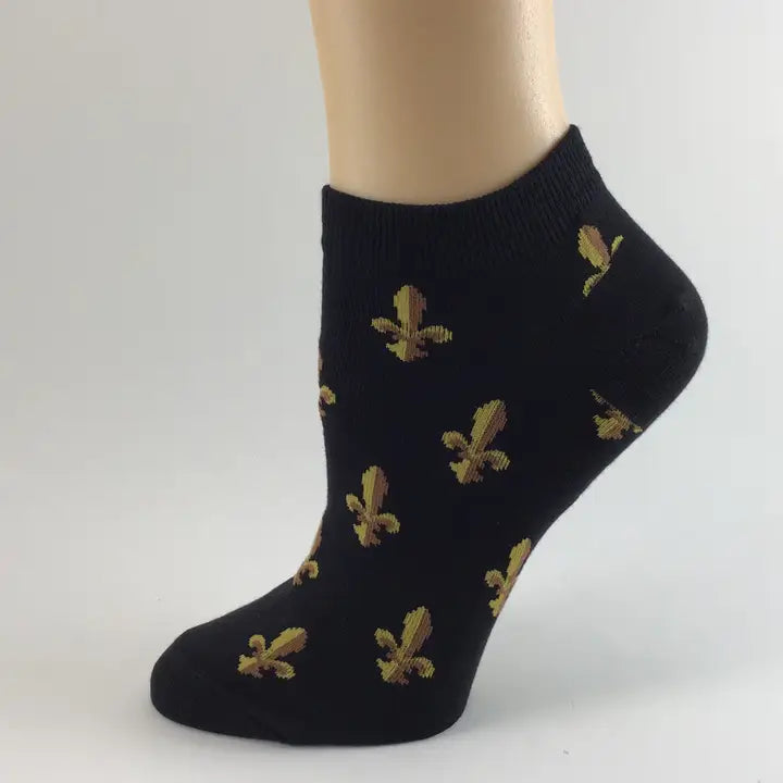 Fleur De Lis Ankle Socks