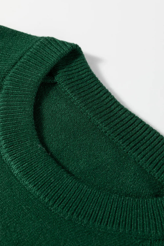 Blackish Green MERRY Letter Pattern Christmas Raglan Sleeve Sweater