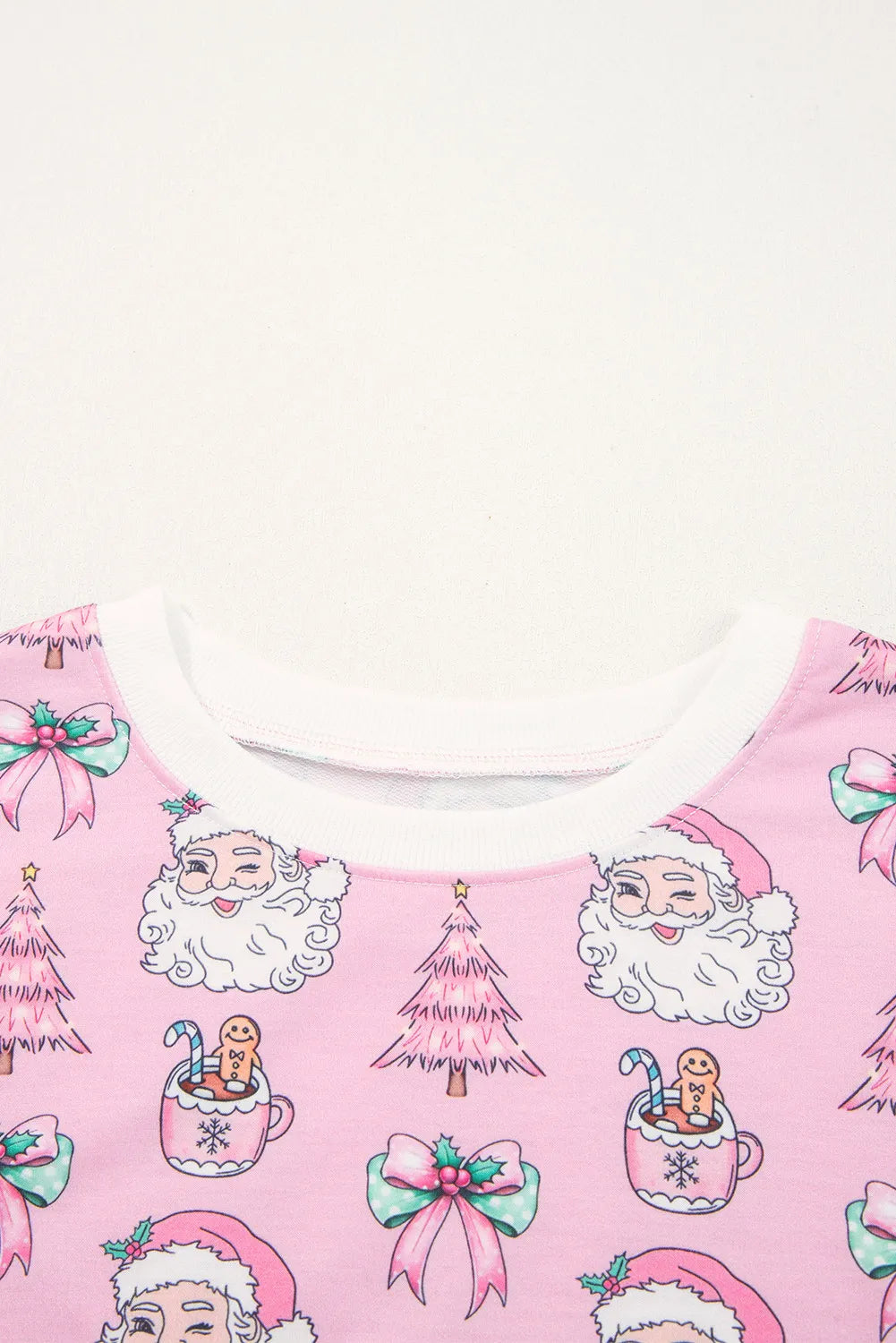 Pink Ho Ho Ho Christmas Fashion Print 2pcs Lounge Short Set