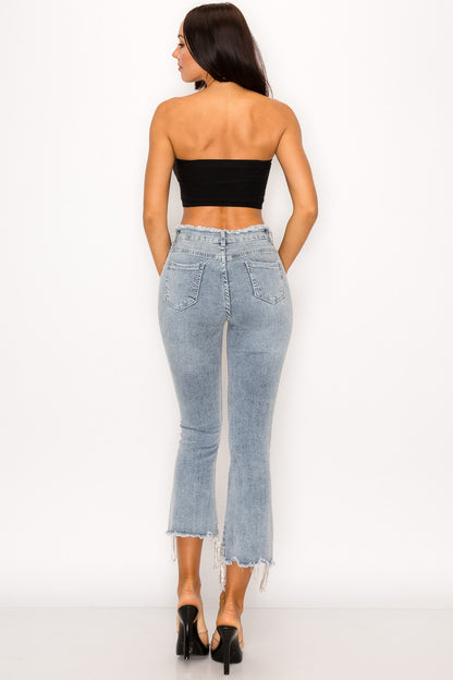Rhinestone Fringe Denim jeans
