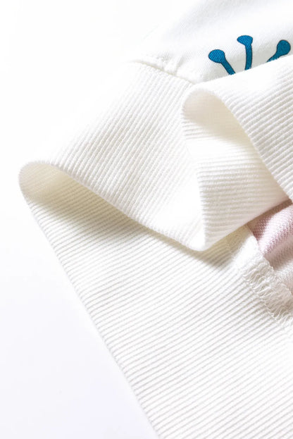 White Ho Ho Ho Christmas Fashion Print 2pcs Lounge Short Set