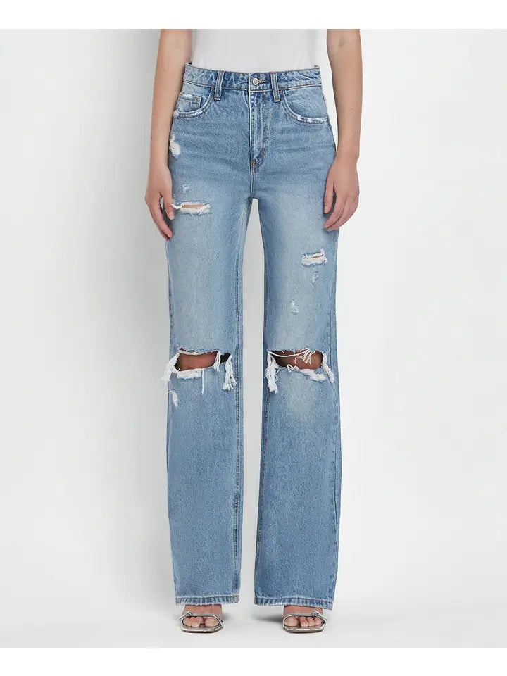 90's Vintage Super High Rise Flare Jeans  **Runs Small**