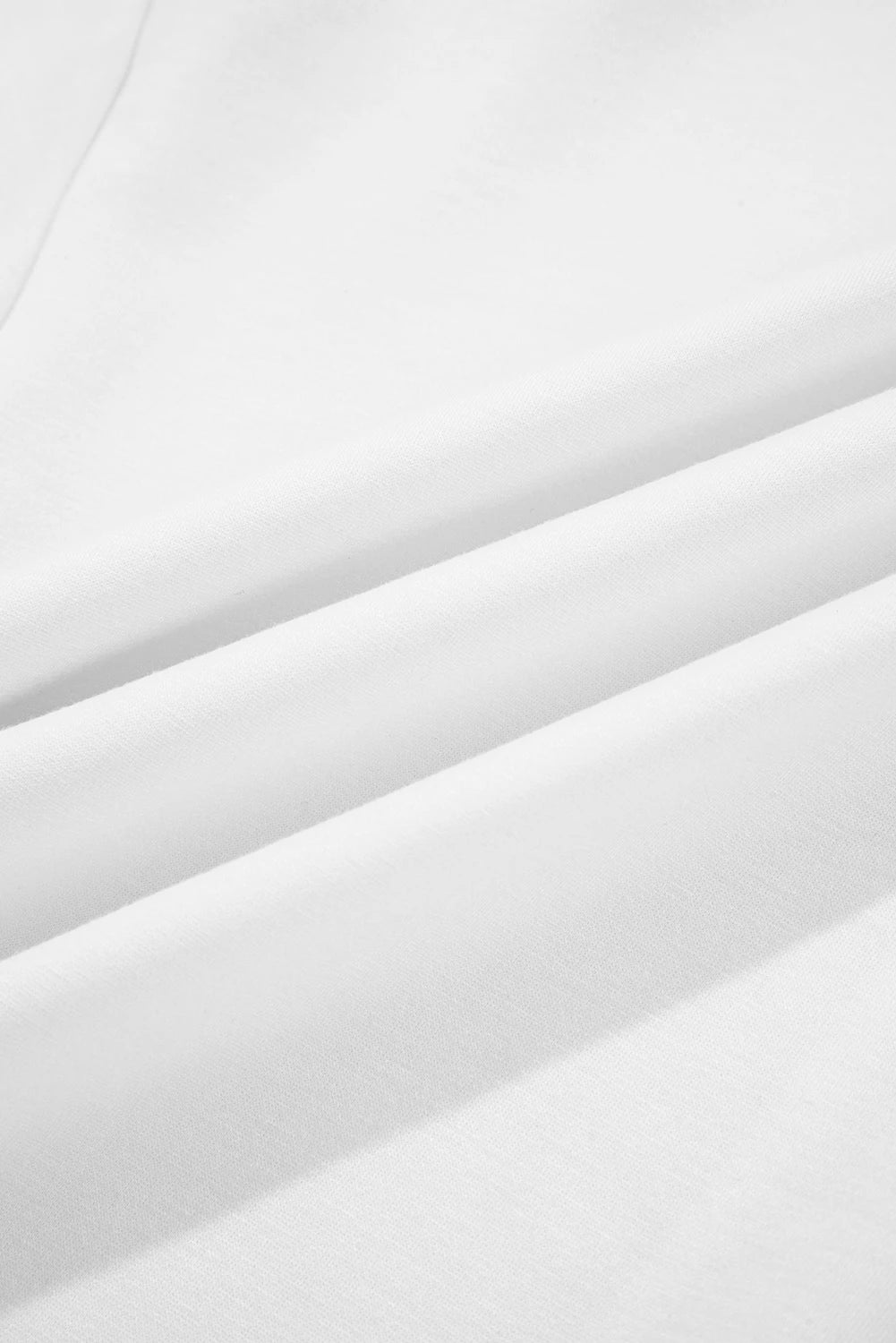 White Solid Color Zip Up Knit Puff Sleeve Jacket