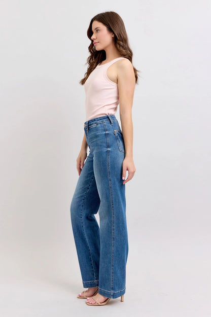 Judy Blue High Waist Straight Denim Trouser
