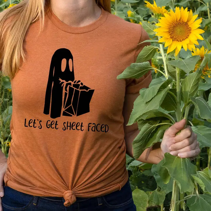 Let’s Get Sheet Faced – Funny Halloween Tee