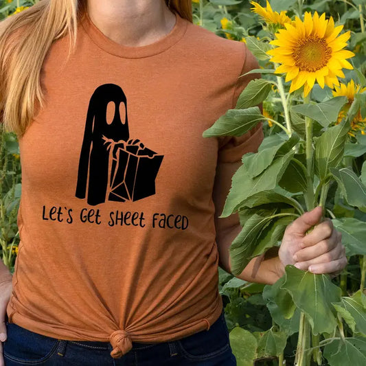 Let’s Get Sheet Faced – Funny Halloween Tee