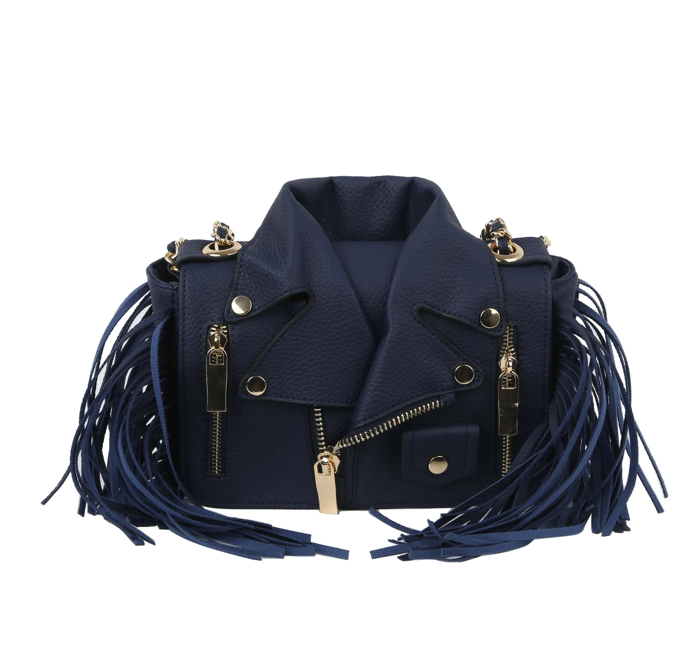 Petite Fringe Motorcycle Jacket Shoulder Bag