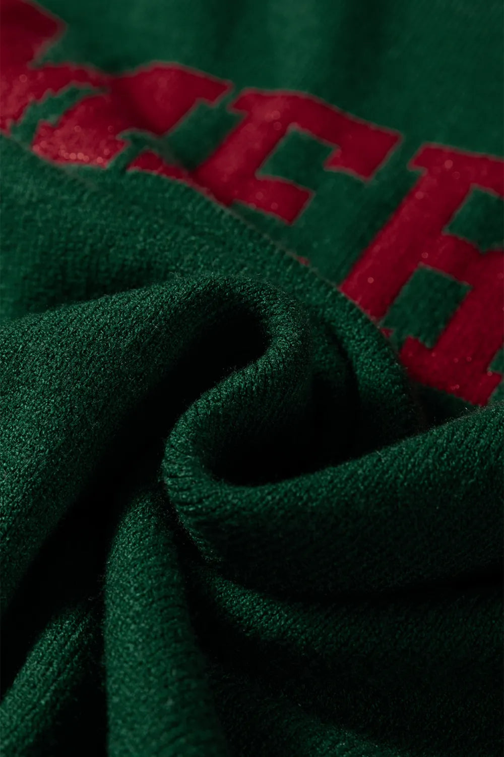 Blackish Green MERRY Letter Pattern Christmas Raglan Sleeve Sweater