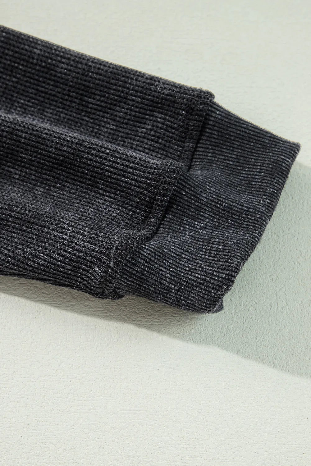 Black MERRY AND BRIGHT Embroidered Corded Sweatshirt