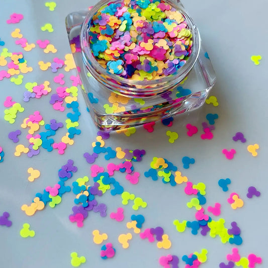 Neon Blacklight Magic Mouse Face and Body Glitter