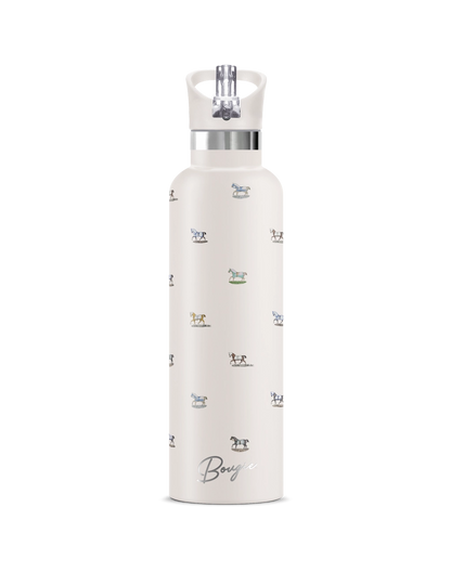 Veredus Ii Horse Motif Insulated Water Bottle 25 oz Cream