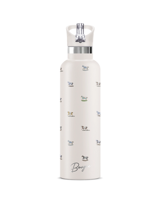 Veredus Ii Horse Motif Insulated Water Bottle 25 oz Cream