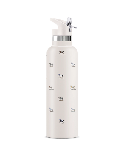 Veredus Ii Horse Motif Insulated Water Bottle 25 oz Cream