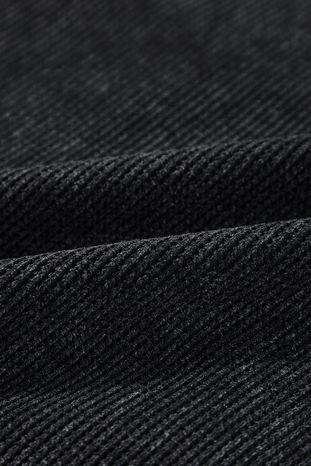 Black MERRY AND BRIGHT Embroidered Corded Sweatshirt