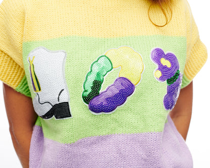 Mardi Gras Icon Sweater Vest