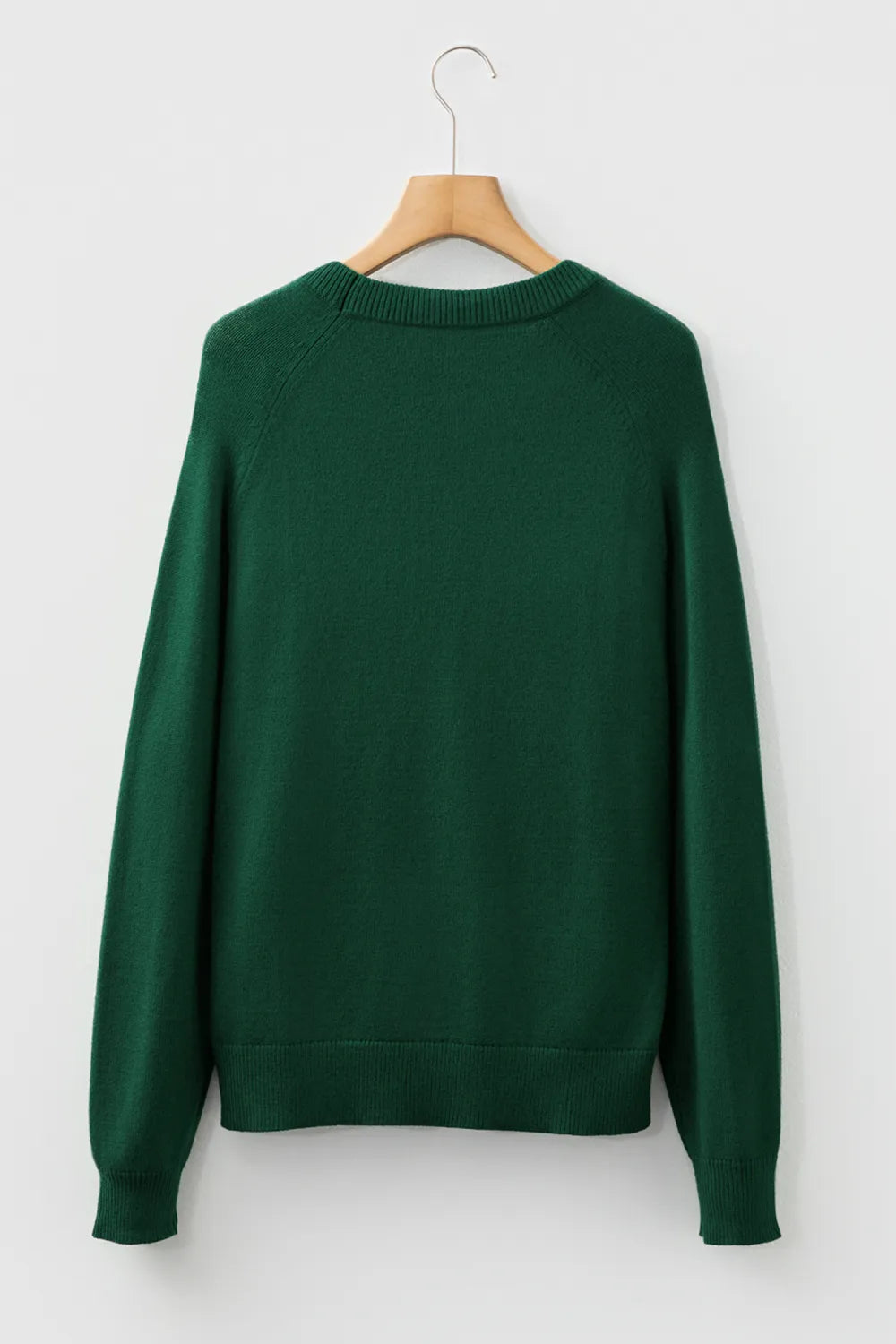 Blackish Green MERRY Letter Pattern Christmas Raglan Sleeve Sweater