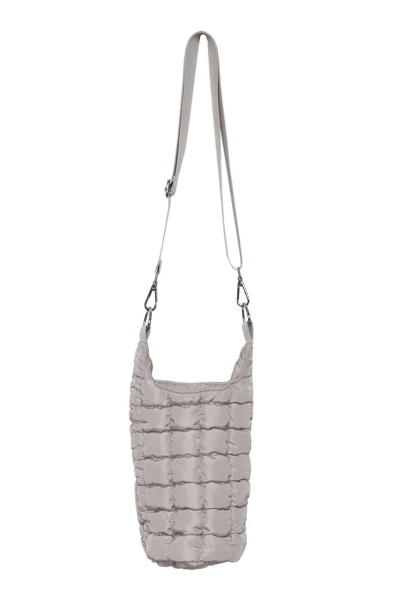 Sand Quilted Tumbler Carrier Bag