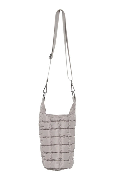 Sand Quilted Tumbler Carrier Bag