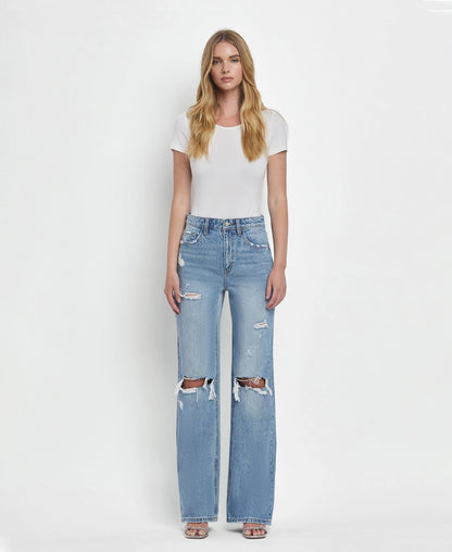 90's Vintage Super High Rise Flare Jeans  **Runs Small**