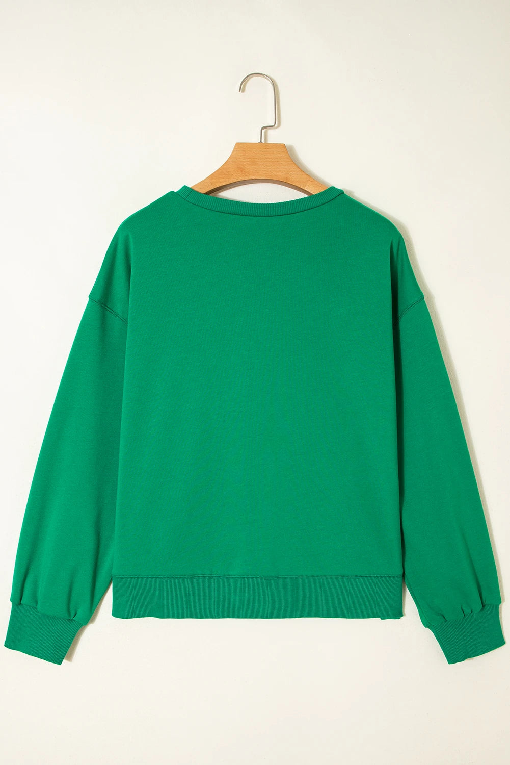 Green HOLLY JOLLY Towel Embroidered Christmas Holiday Sweatshirt