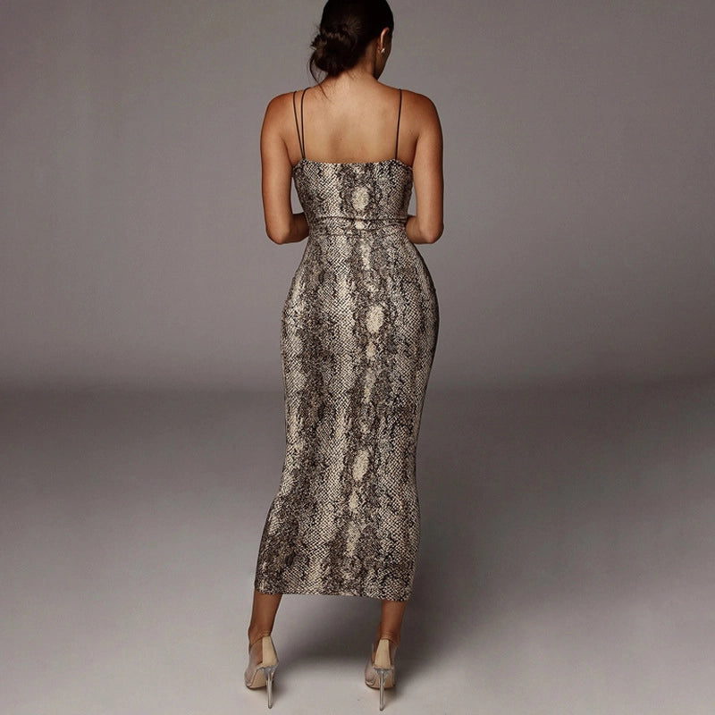 Halter Sleeveless V-Neck Fashion Sexy Dresses