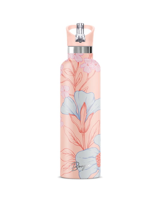 Georgiana Peach 25 oz Insulated Water Bottle