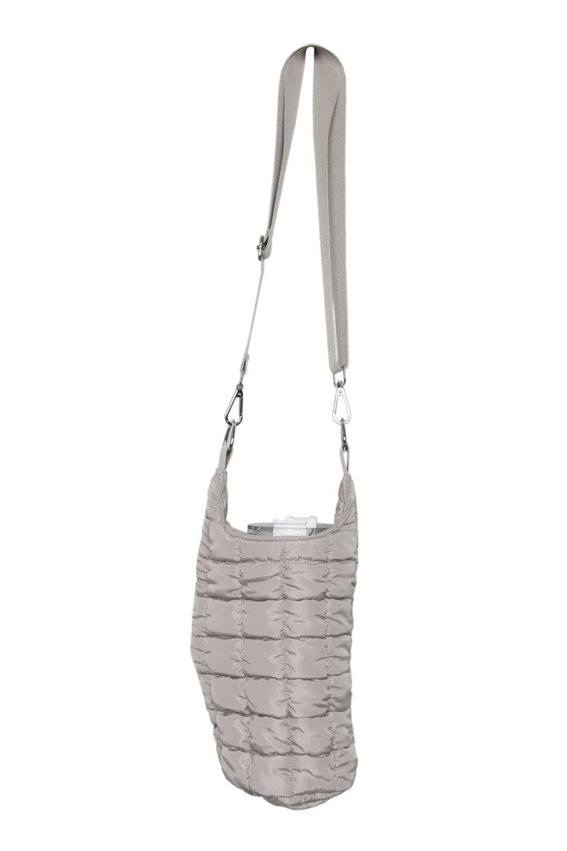 Sand Quilted Tumbler Carrier Bag