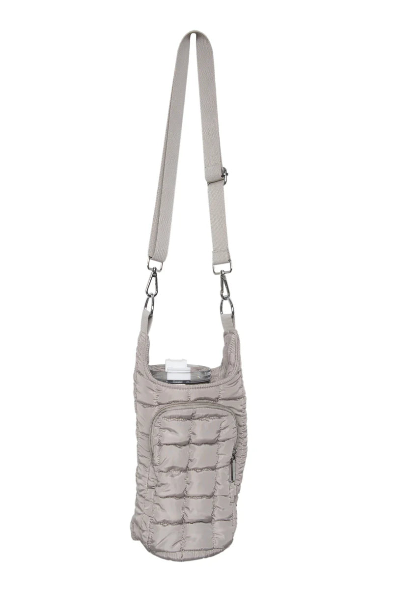 Sand Quilted Tumbler Carrier Bag